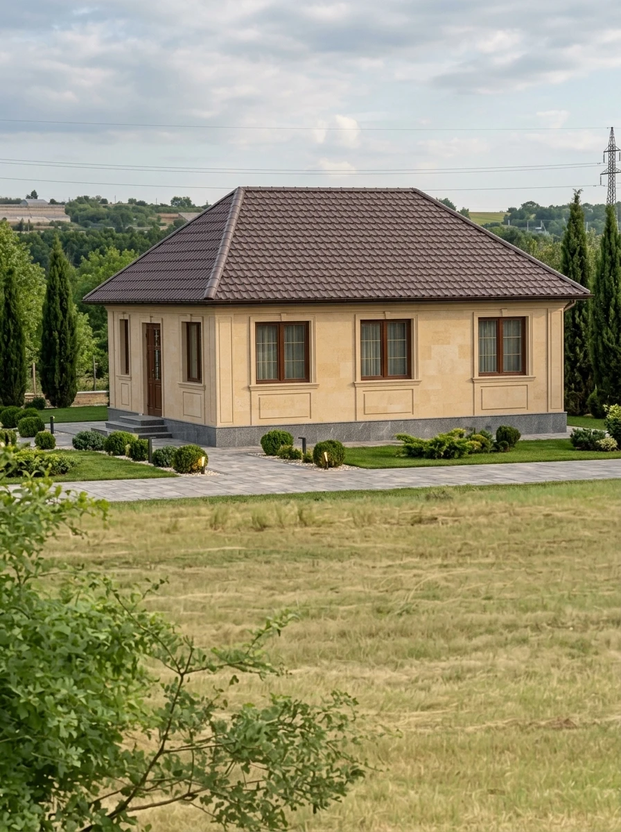 Дизайн фасада в стиле Классика — Фасад от нейросети RoomGPT