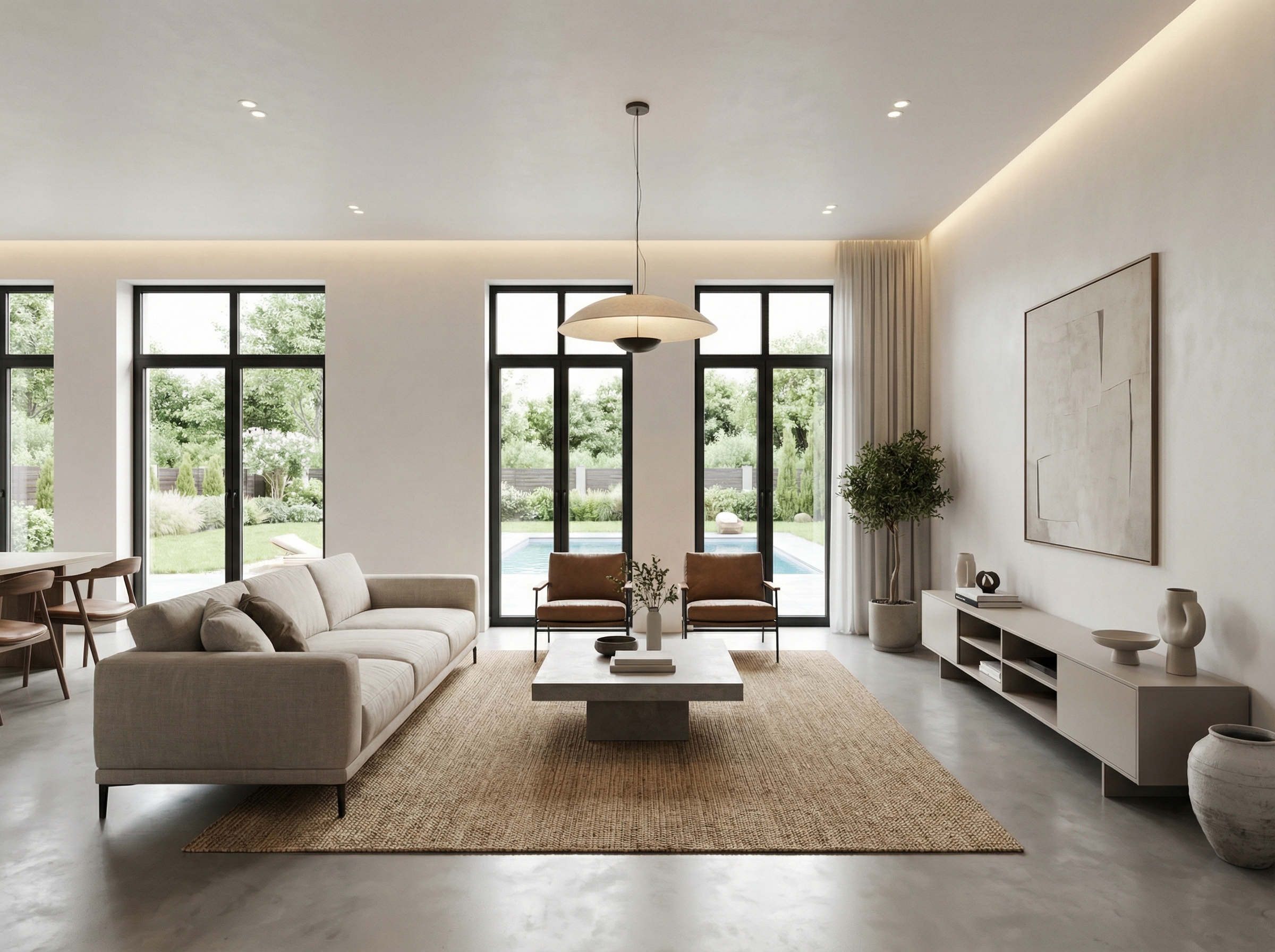 Дизайн гостиной в стиле Минимализм — фото интерьера от нейросети RoomGPT