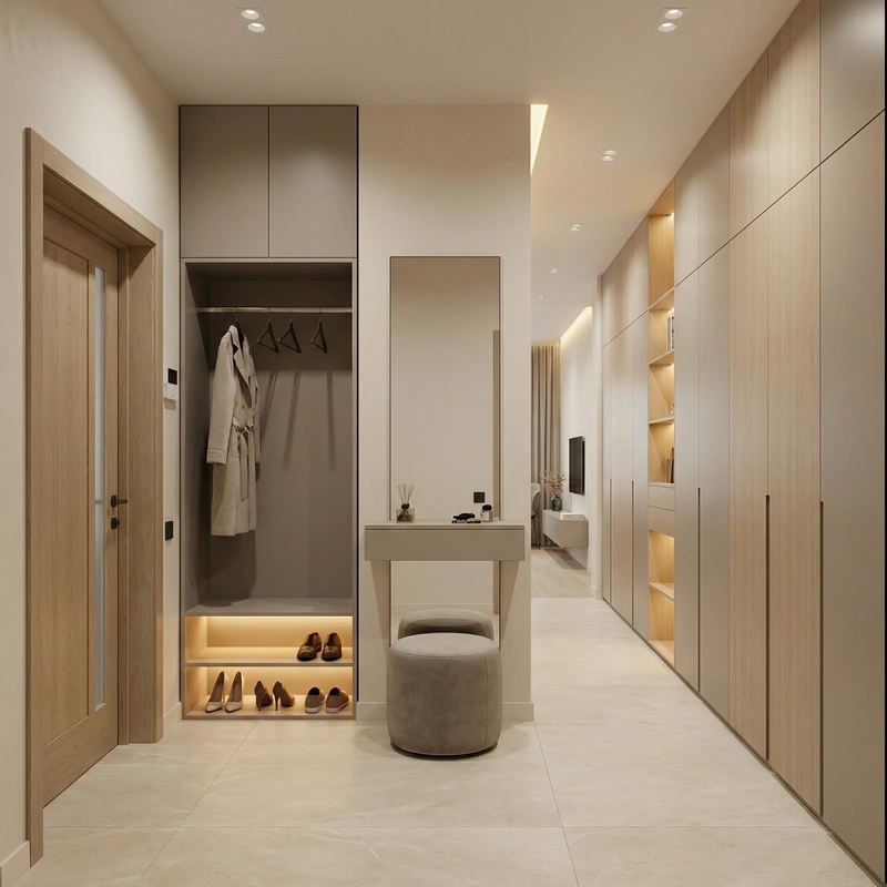 Дизайн интерьера в стиле Контемпорари — Прихожая от нейросети RoomGPT