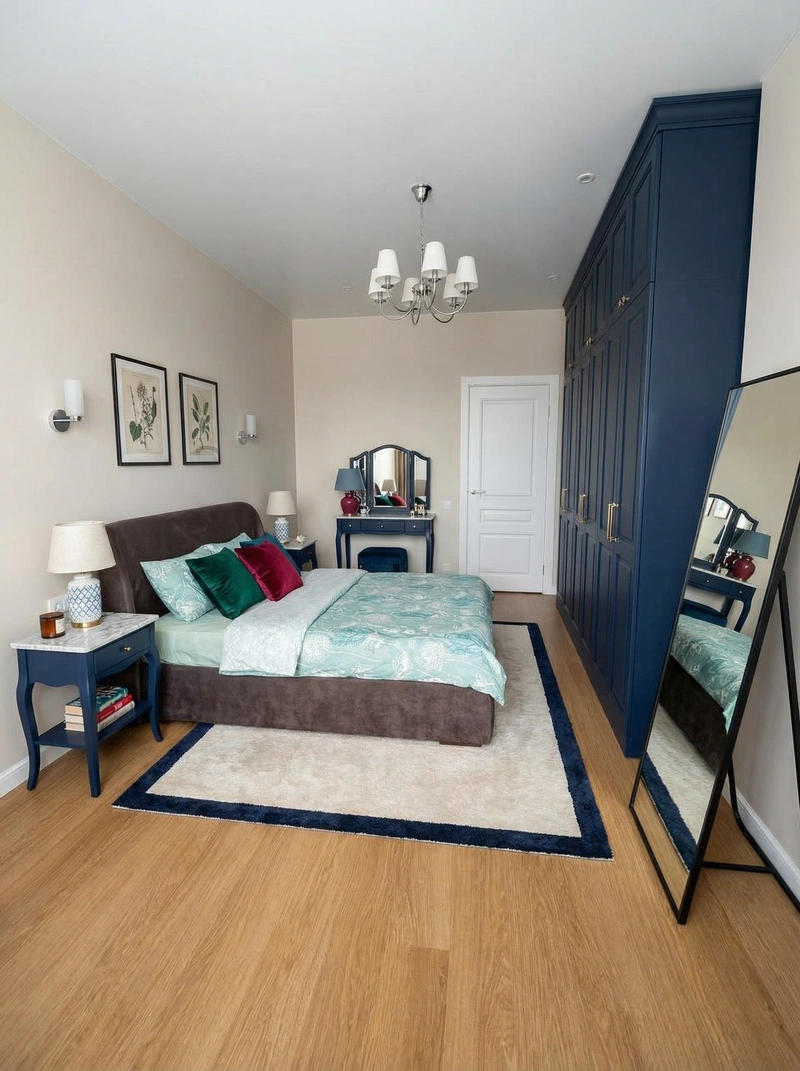 Дизайн интерьера в стиле Эклектика — Спальня от нейросети RoomGPT