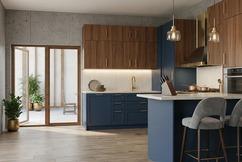 Дизайн интерьера в стиле Классика — Кухня от нейросети RoomGPT