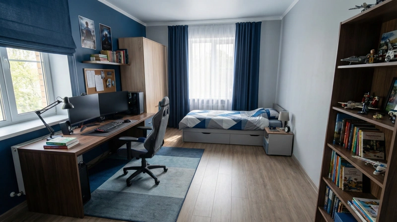 Дизайн детской в стиле Без стиля — фото интерьера от нейросети RoomGPT