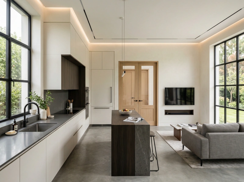 Дизайн кухни в стиле Минимализм — фото интерьера от нейросети RoomGPT