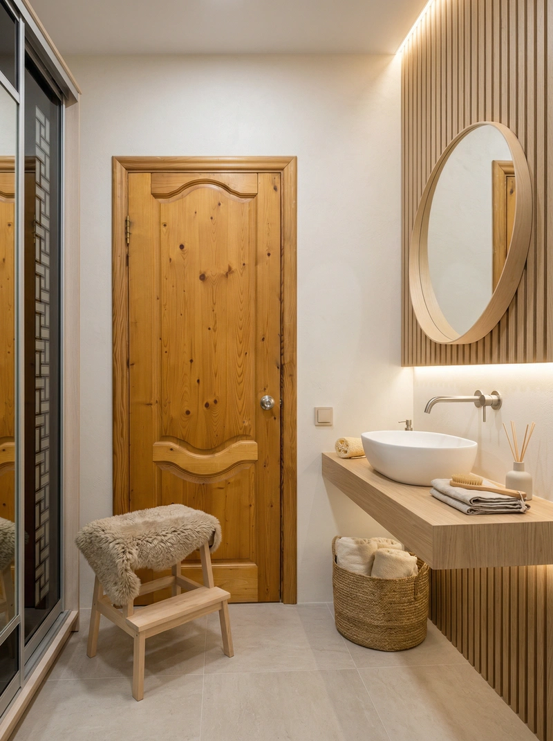 Дизайн интерьера в стиле Хюгге — Ванная от нейросети RoomGPT