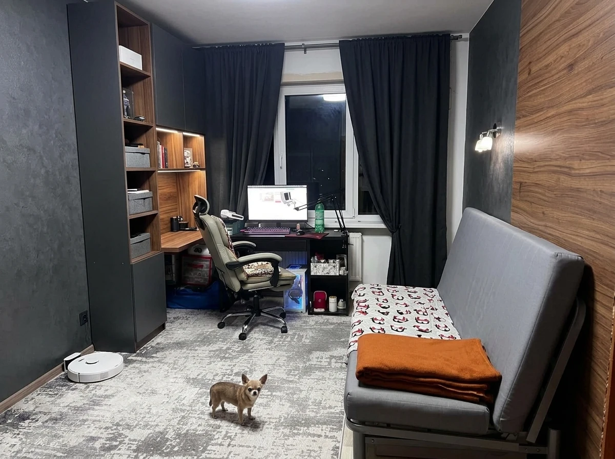 Дизайн кабинета в стиле Без стиля — фото интерьера от нейросети RoomGPT