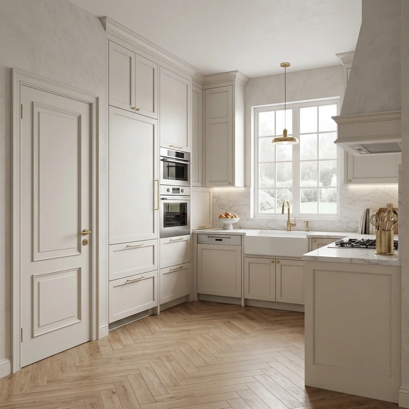 Дизайн интерьера в стиле Классика — Кухня от нейросети RoomGPT