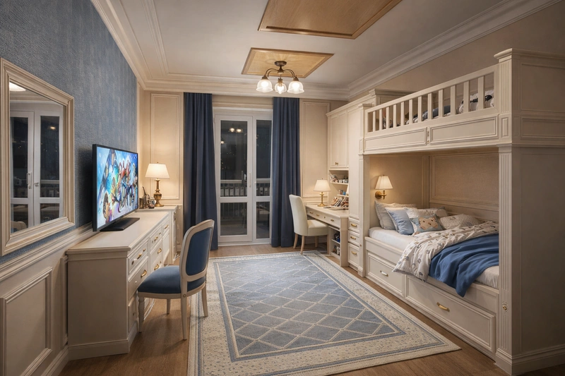 Дизайн интерьера в стиле Классика — Детская от нейросети RoomGPT