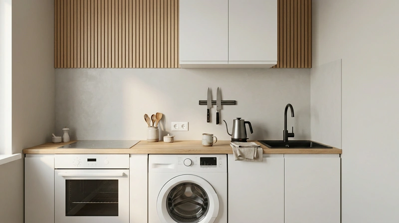 Дизайн интерьера в стиле Хюгге — Кухня от нейросети RoomGPT