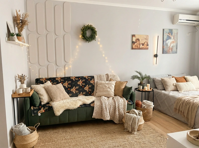 Дизайн интерьера в стиле Хюгге — Гостиная от нейросети RoomGPT