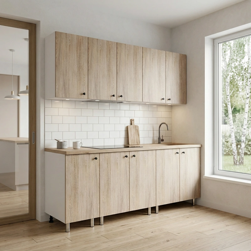 Дизайн кухни в стиле Сканди — фото интерьера от нейросети RoomGPT