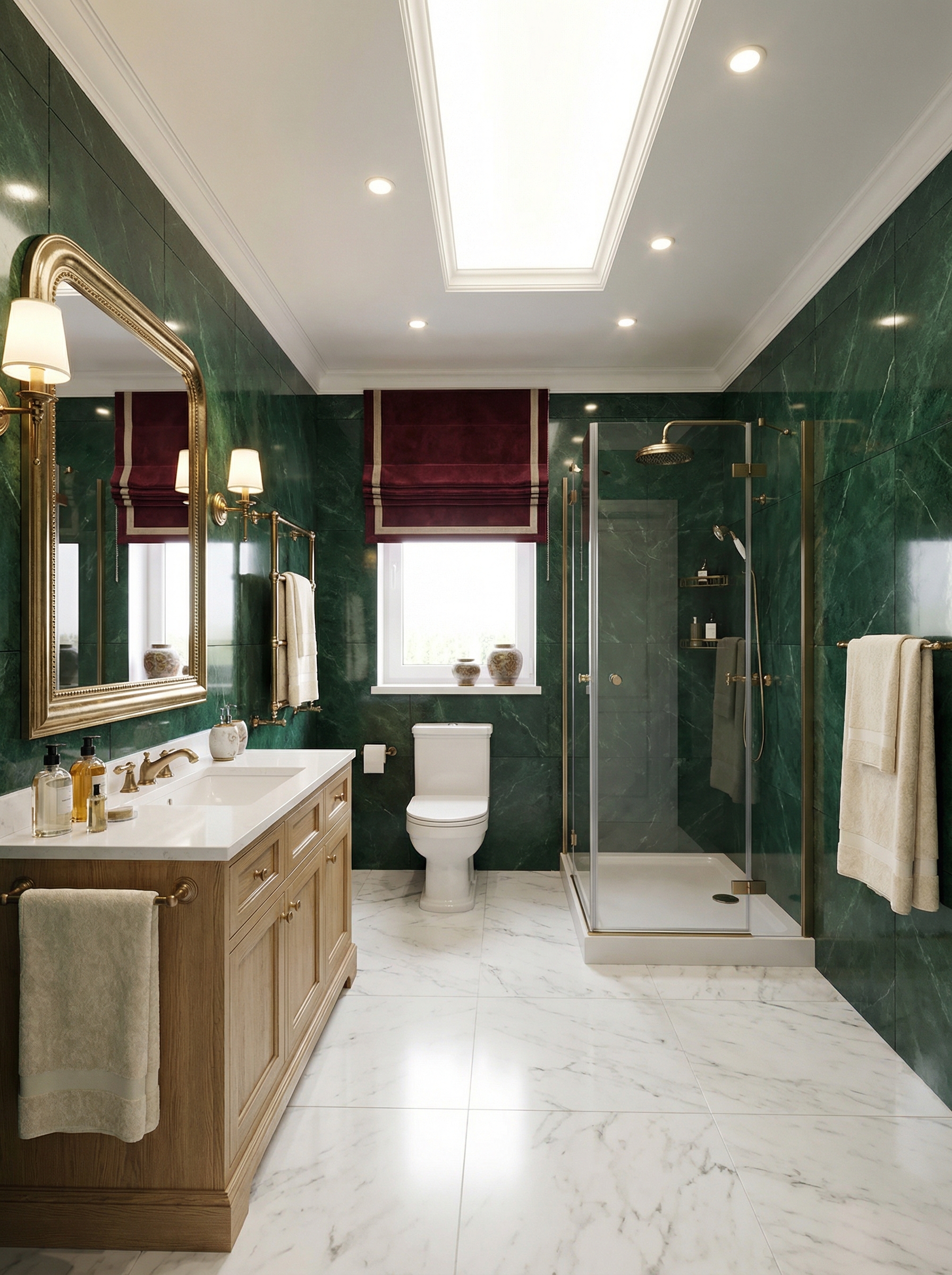 Дизайн ванной в стиле Британский — фото интерьера от нейросети RoomGPT