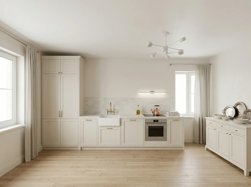 Дизайн интерьера в стиле Классика — Кухня от нейросети RoomGPT