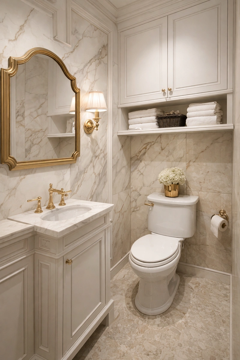 Дизайн интерьера в стиле Классика — Ванная от нейросети RoomGPT