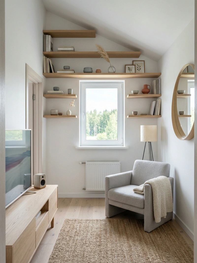 Дизайн интерьера в стиле Сканди — Гостиная от нейросети RoomGPT