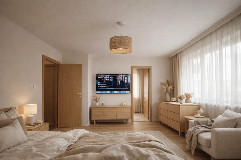 Дизайн интерьера в стиле Хюгге — Спальня от нейросети RoomGPT