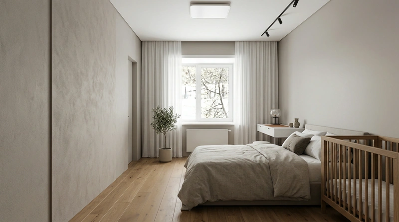 Дизайн спальни в стиле Минимализм — фото интерьера от нейросети RoomGPT