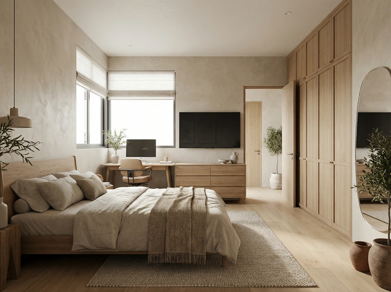 Дизайн детской в стиле Japandi — фото интерьера от нейросети RoomGPT