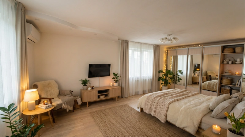 Дизайн интерьера в стиле Хюгге — Гостиная от нейросети RoomGPT