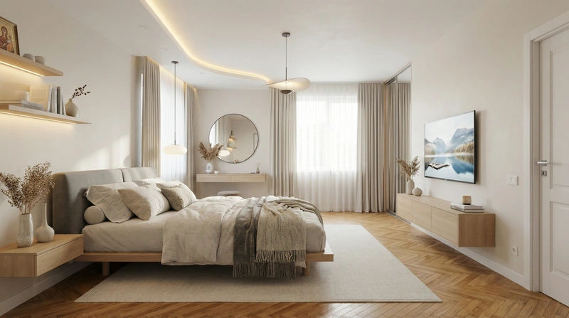 Дизайн интерьера в стиле Сканди — Гостиная от нейросети RoomGPT