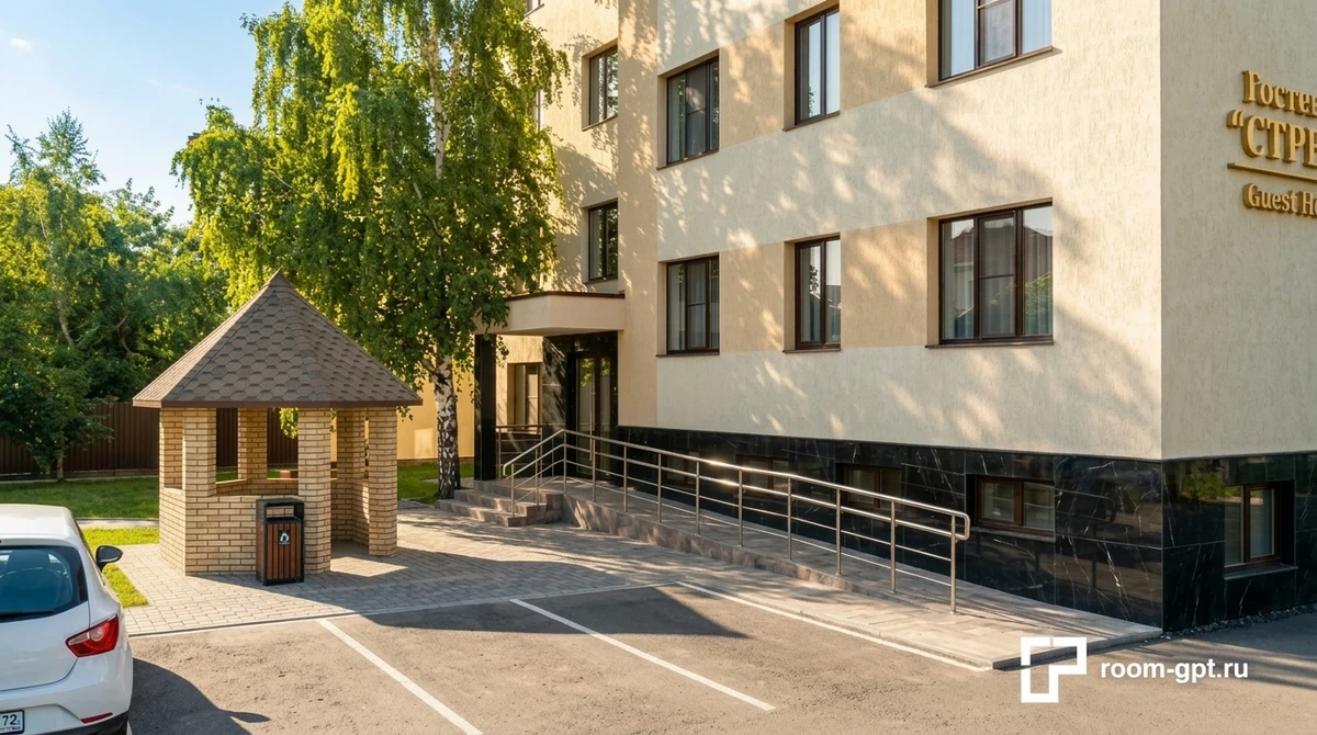 Дизайн фасада в стиле Контемпорари — фото фасада от нейросети RoomGPT