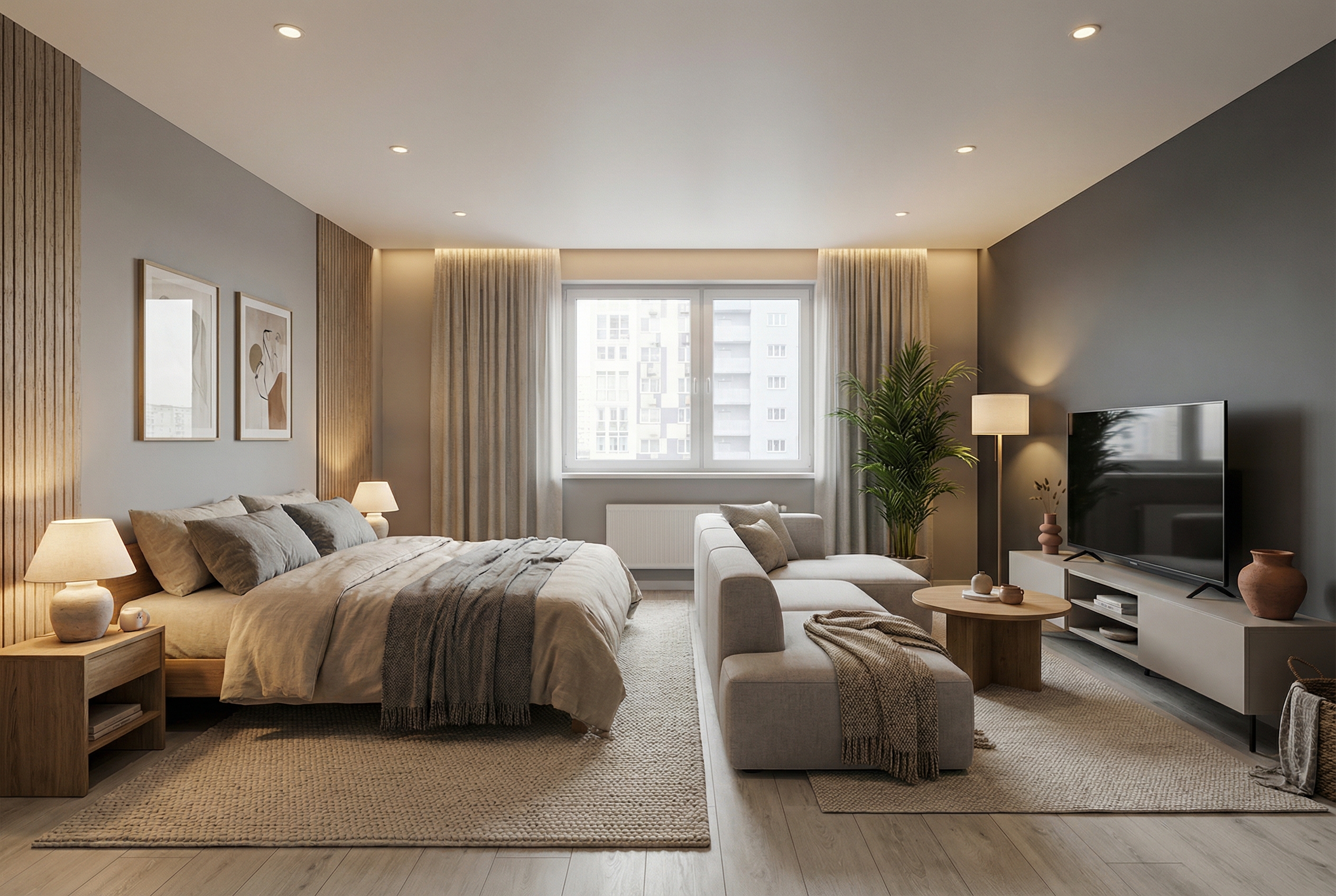 Дизайн гостиной в стиле Минимализм — фото интерьера от нейросети RoomGPT