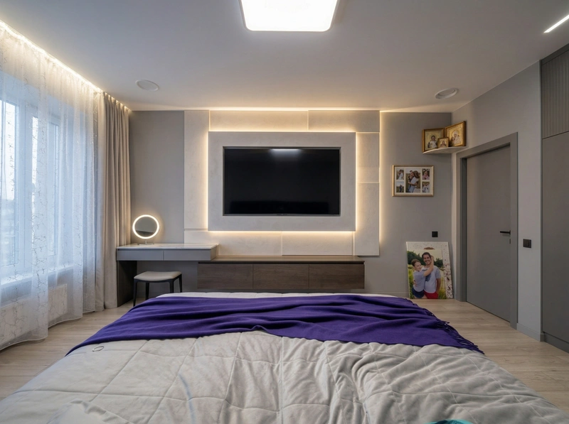 Дизайн спальни в стиле Минимализм — фото интерьера от нейросети RoomGPT