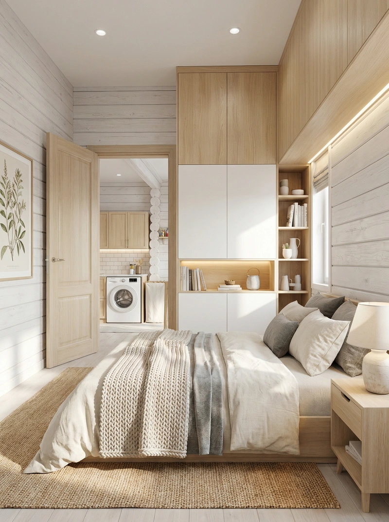 Дизайн интерьера в стиле Сканди — Спальня от нейросети RoomGPT