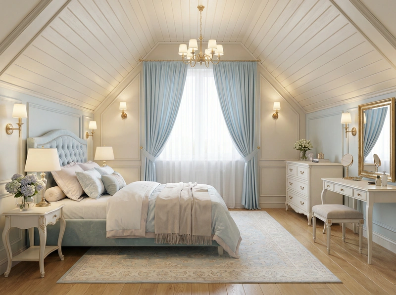 Дизайн интерьера в стиле Классика — Спальня от нейросети RoomGPT