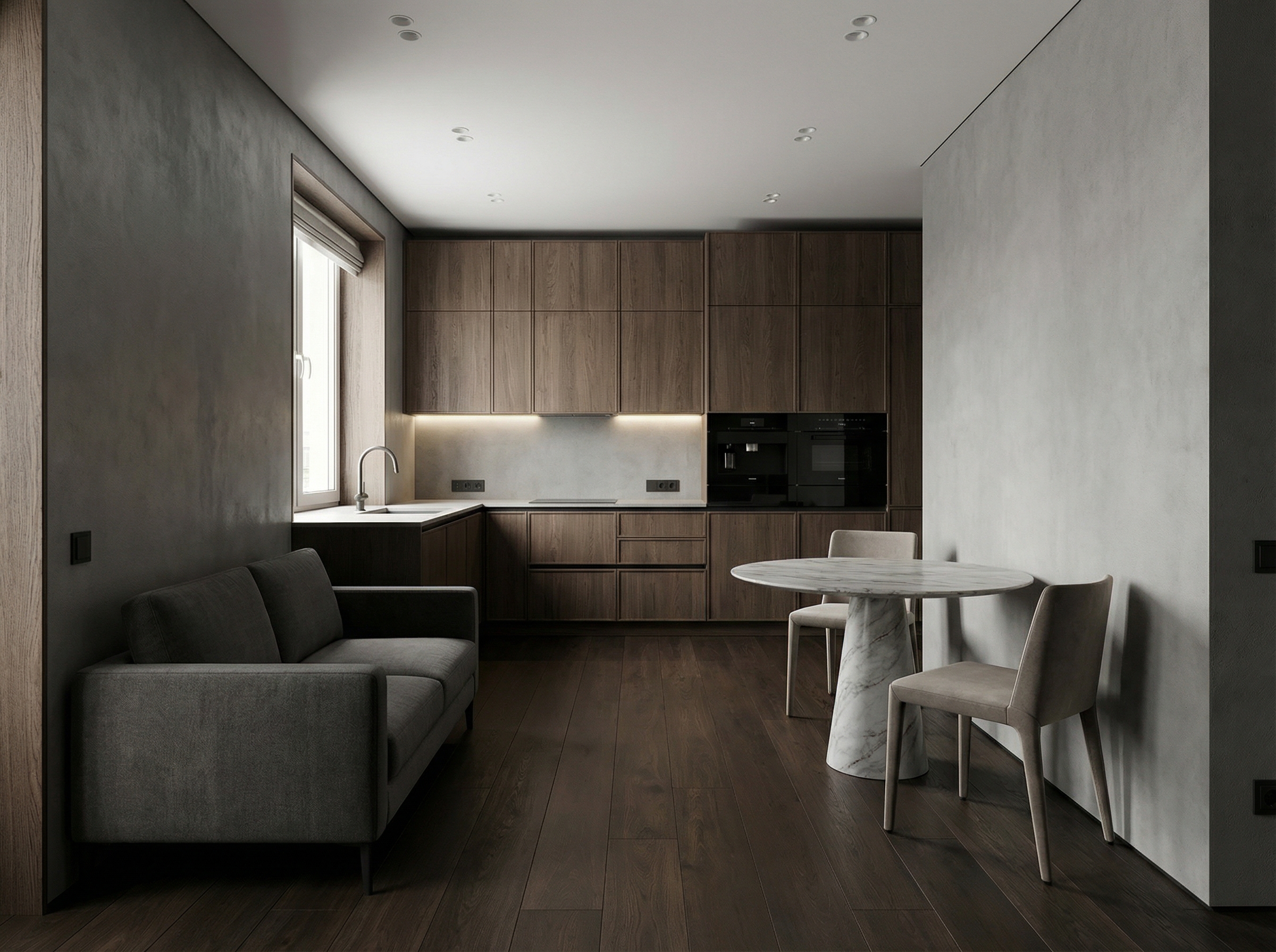 Дизайн кухни в стиле Минимализм — фото интерьера от нейросети RoomGPT