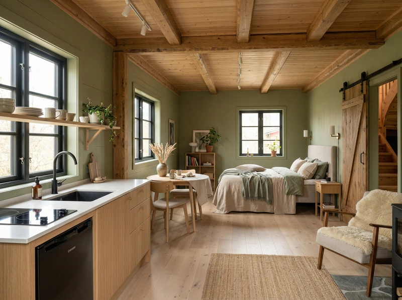 Дизайн гостиной в стиле Сканди — фото интерьера от нейросети RoomGPT