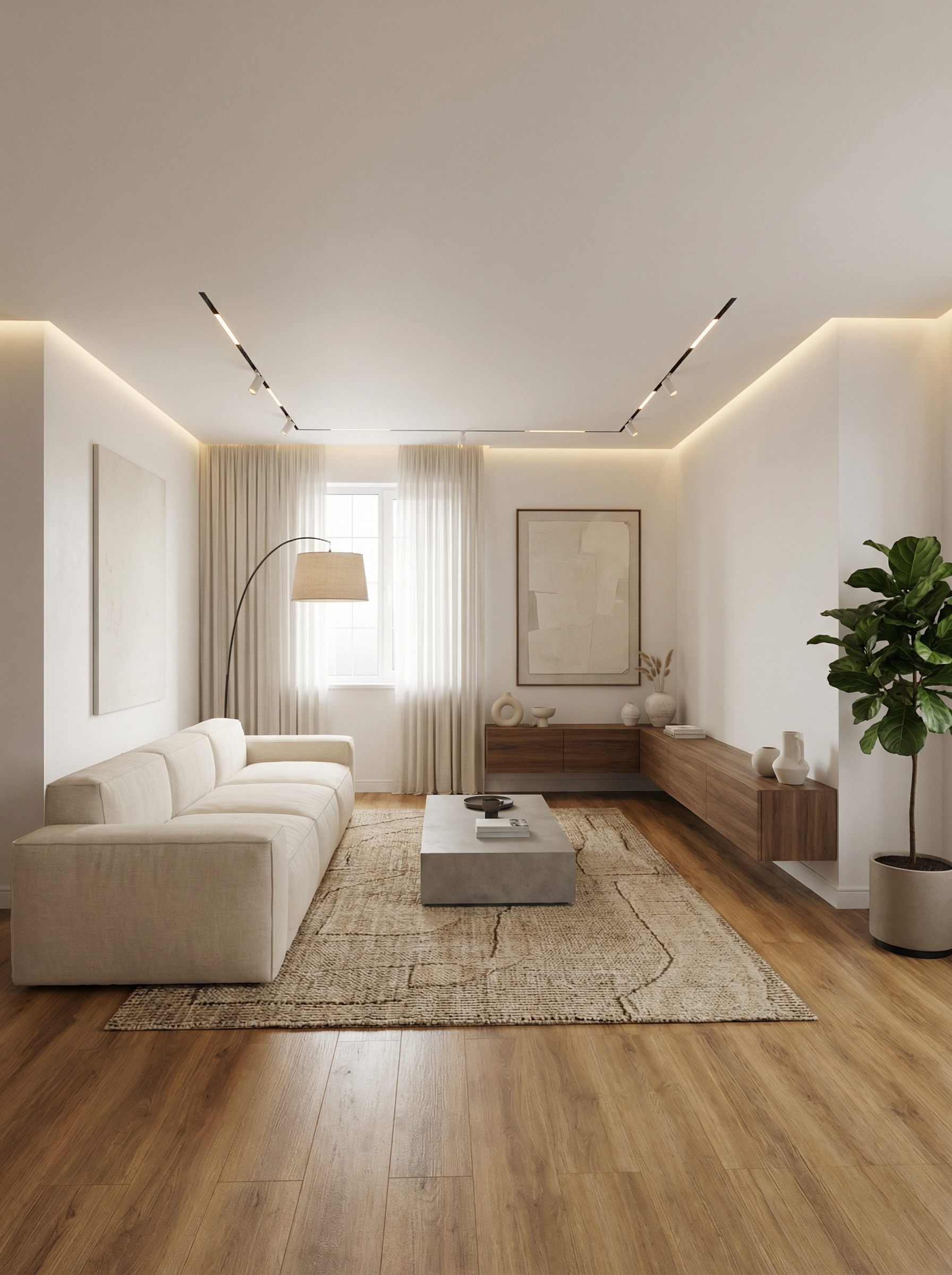 Дизайн гостиной в стиле Минимализм — фото интерьера от нейросети RoomGPT