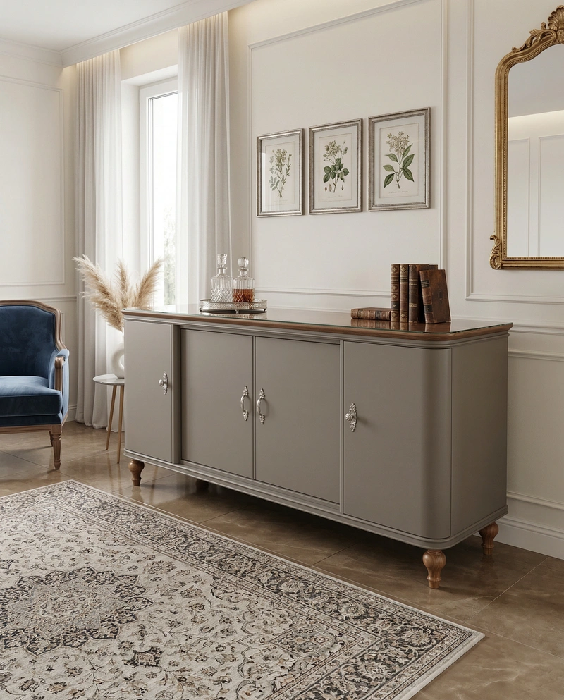 Дизайн интерьера в стиле Классика — Гостиная от нейросети RoomGPT