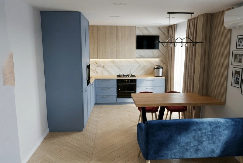 Дизайн кухни в стиле Минимализм — фото интерьера от нейросети RoomGPT