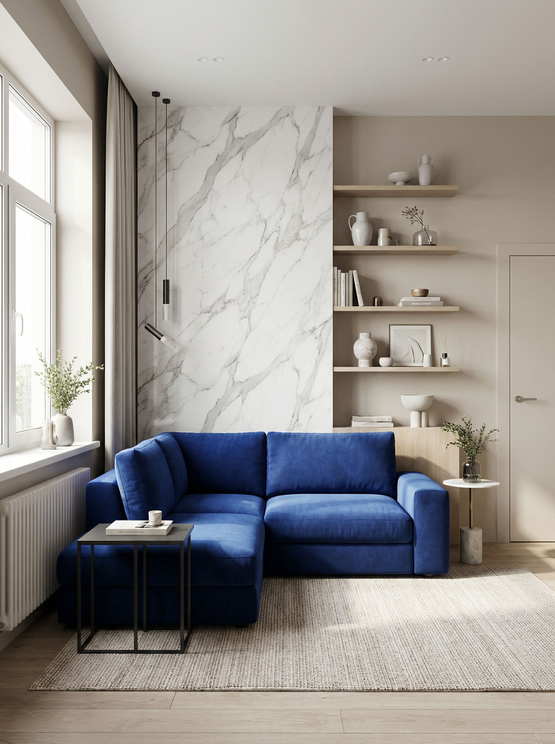 Дизайн гостиной в стиле Минимализм — фото интерьера от нейросети RoomGPT