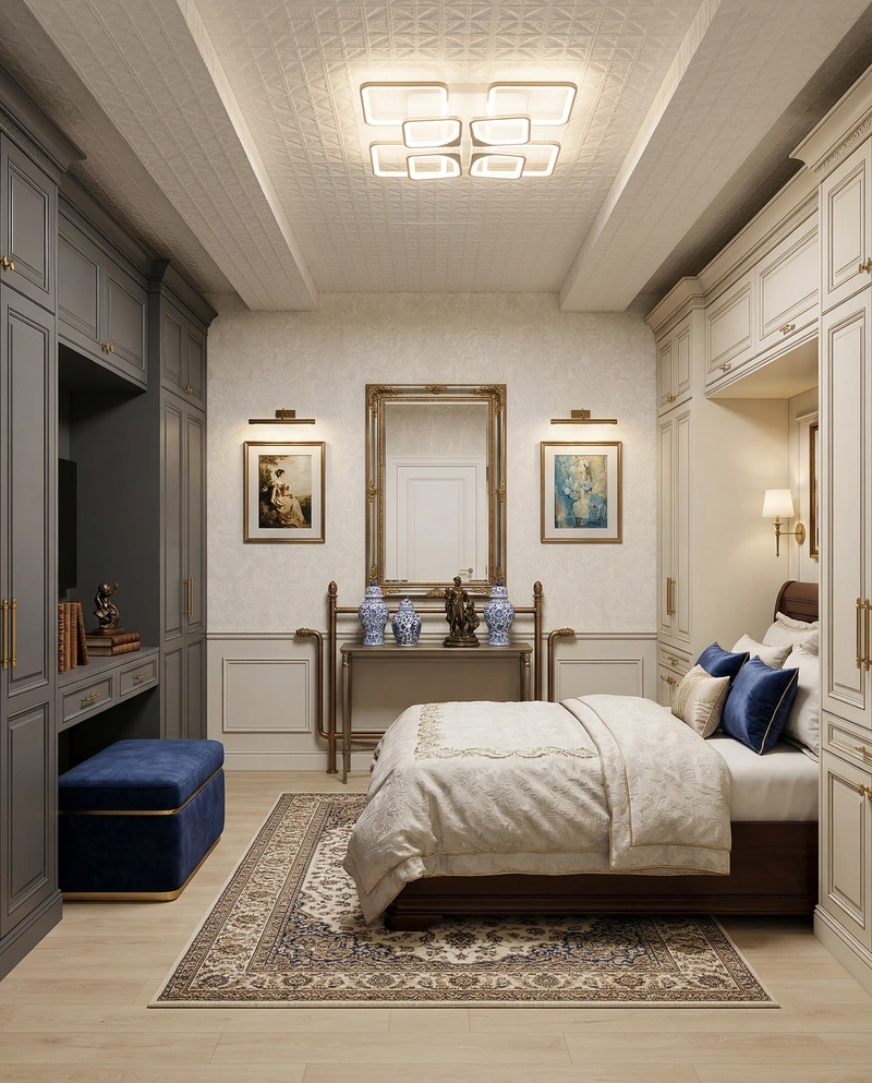 Дизайн интерьера в стиле Классика — Гостиная от нейросети RoomGPT