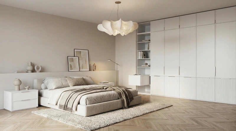 Дизайн интерьера в стиле Минимализм — Спальня от нейросети RoomGPT