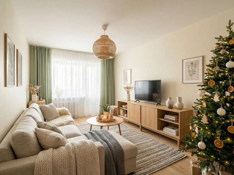 Дизайн интерьера в стиле Хюгге — Гостиная от нейросети RoomGPT