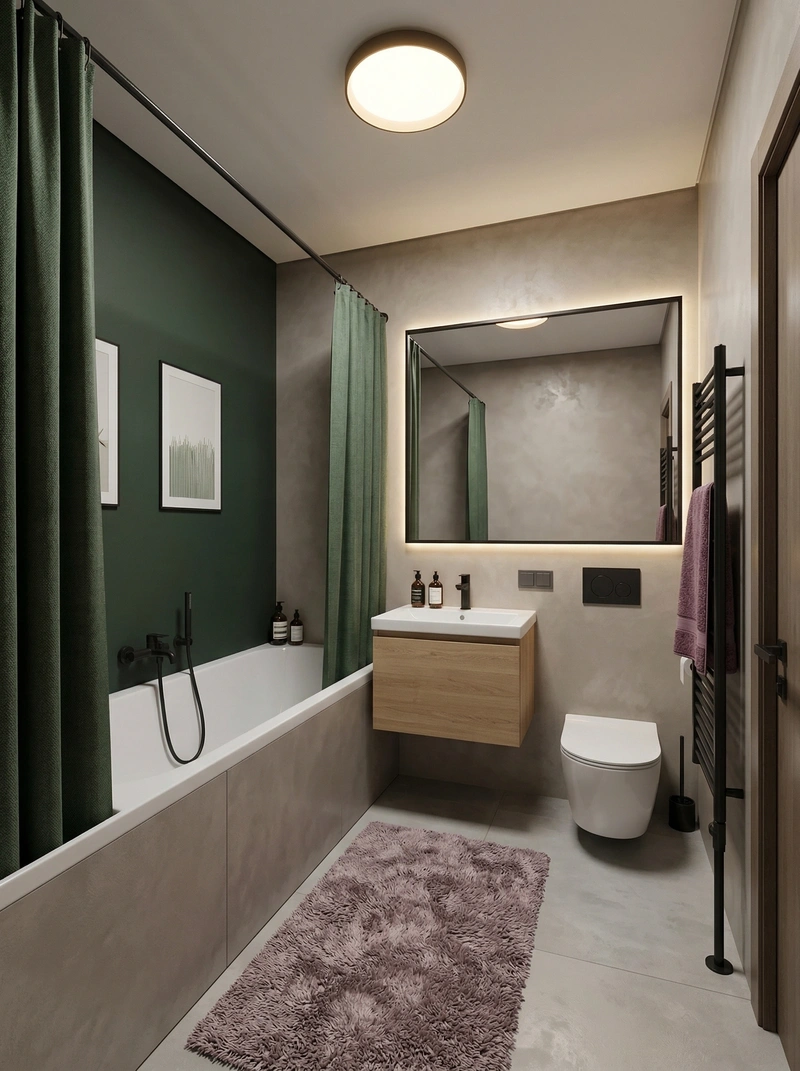 Дизайн ванной в стиле Минимализм — фото интерьера от нейросети RoomGPT