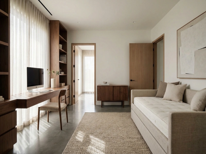 Дизайн интерьера в стиле Минимализм — Кабинет от нейросети RoomGPT