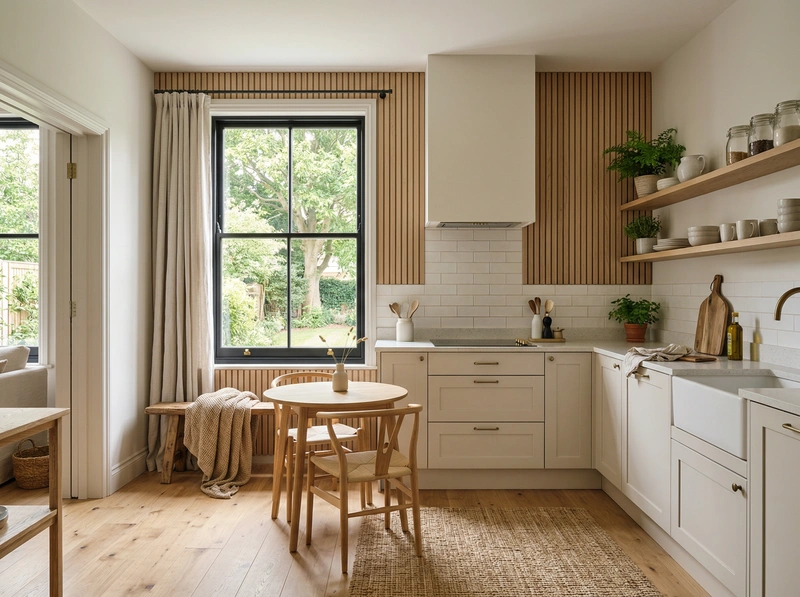 Дизайн интерьера в стиле Хюгге — Кухня от нейросети RoomGPT