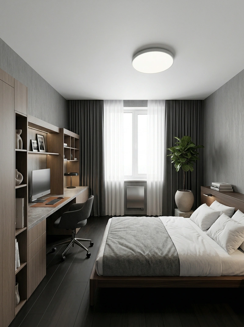 Дизайн спальни в стиле Минимализм — фото интерьера от нейросети RoomGPT