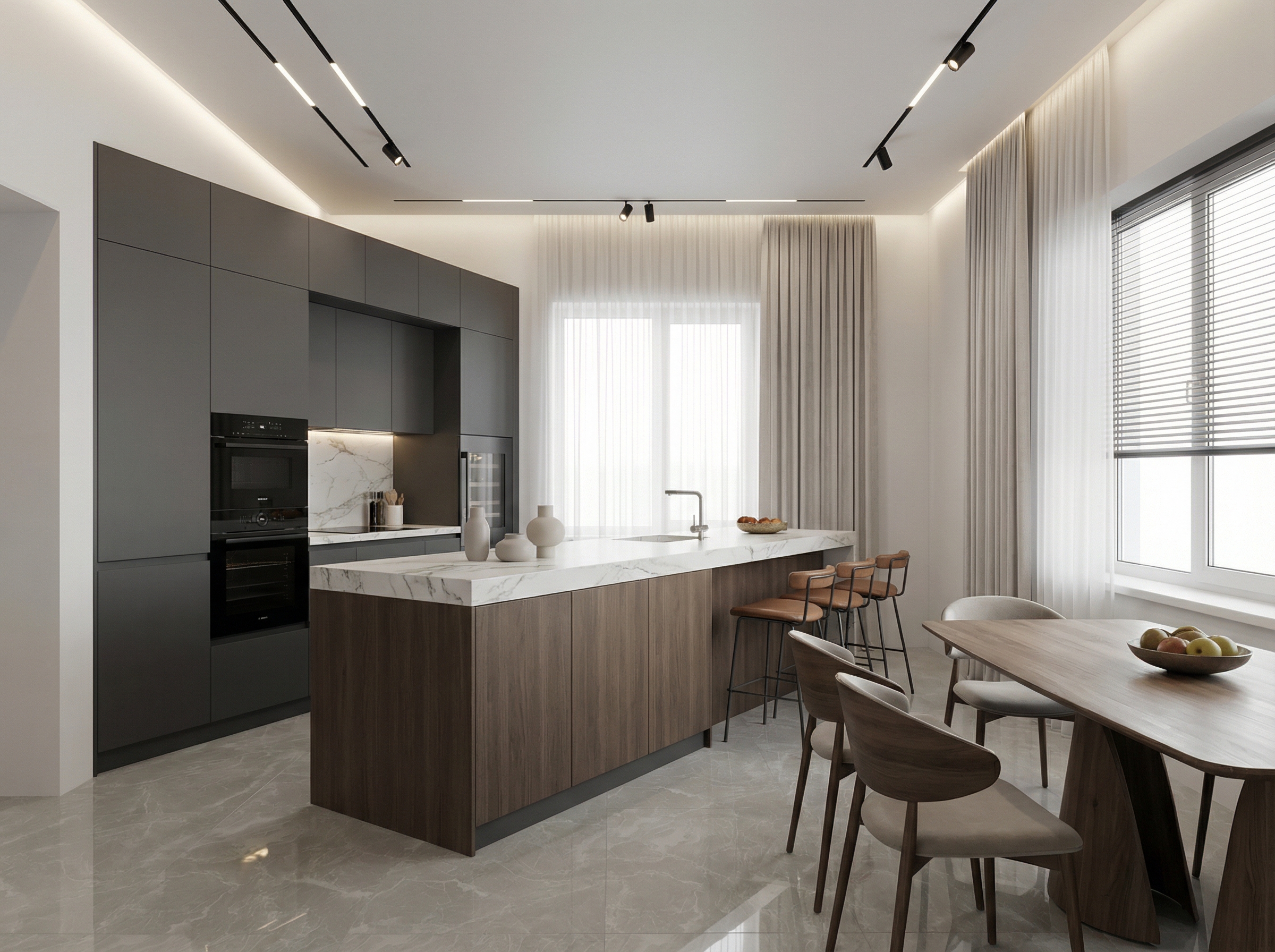 Дизайн кухни в стиле Минимализм — фото интерьера от нейросети RoomGPT