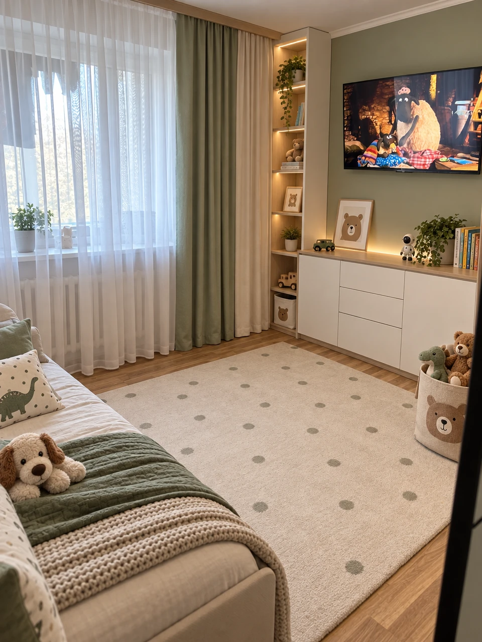 Дизайн детской в стиле Минимализм — фото интерьера от нейросети RoomGPT