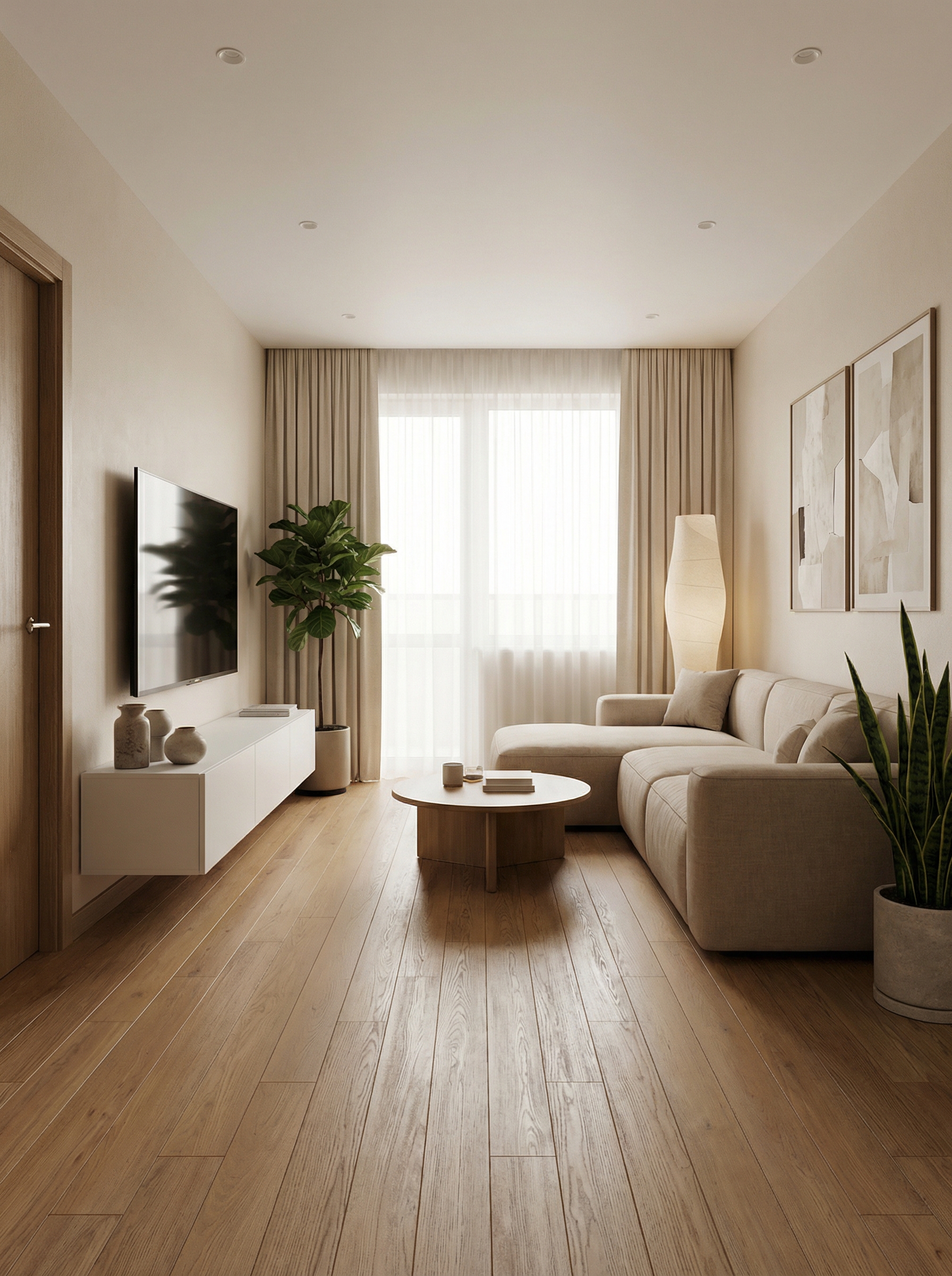 Дизайн гостиной в стиле Минимализм — фото интерьера от нейросети RoomGPT