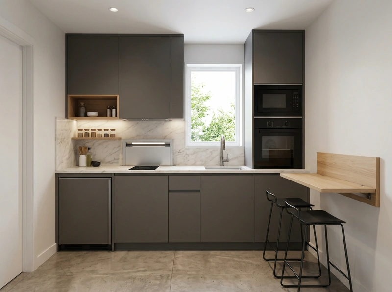 Дизайн кухни в стиле Минимализм — фото интерьера от нейросети RoomGPT