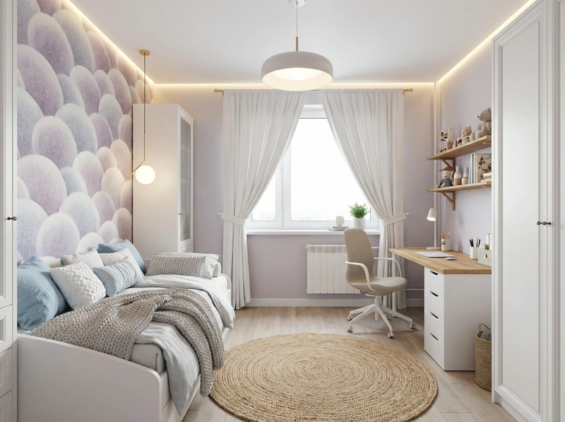 Дизайн интерьера в стиле Сканди — Детская от нейросети RoomGPT