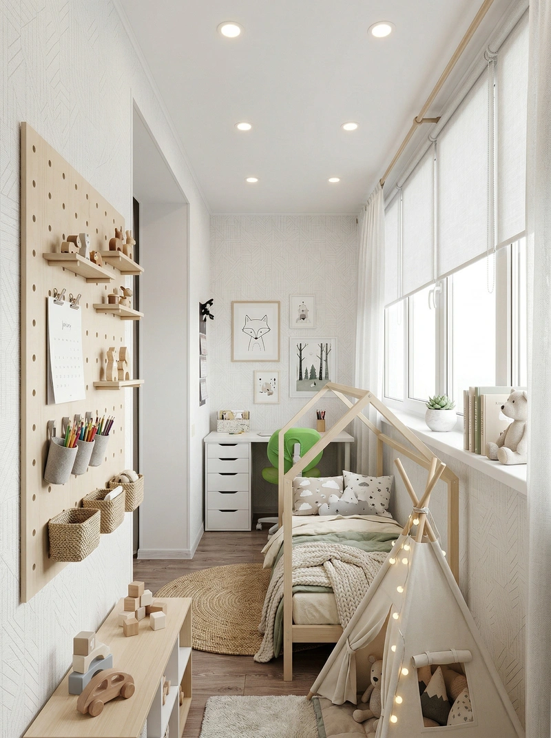 Дизайн детской в стиле Хюгге — фото интерьера от нейросети RoomGPT