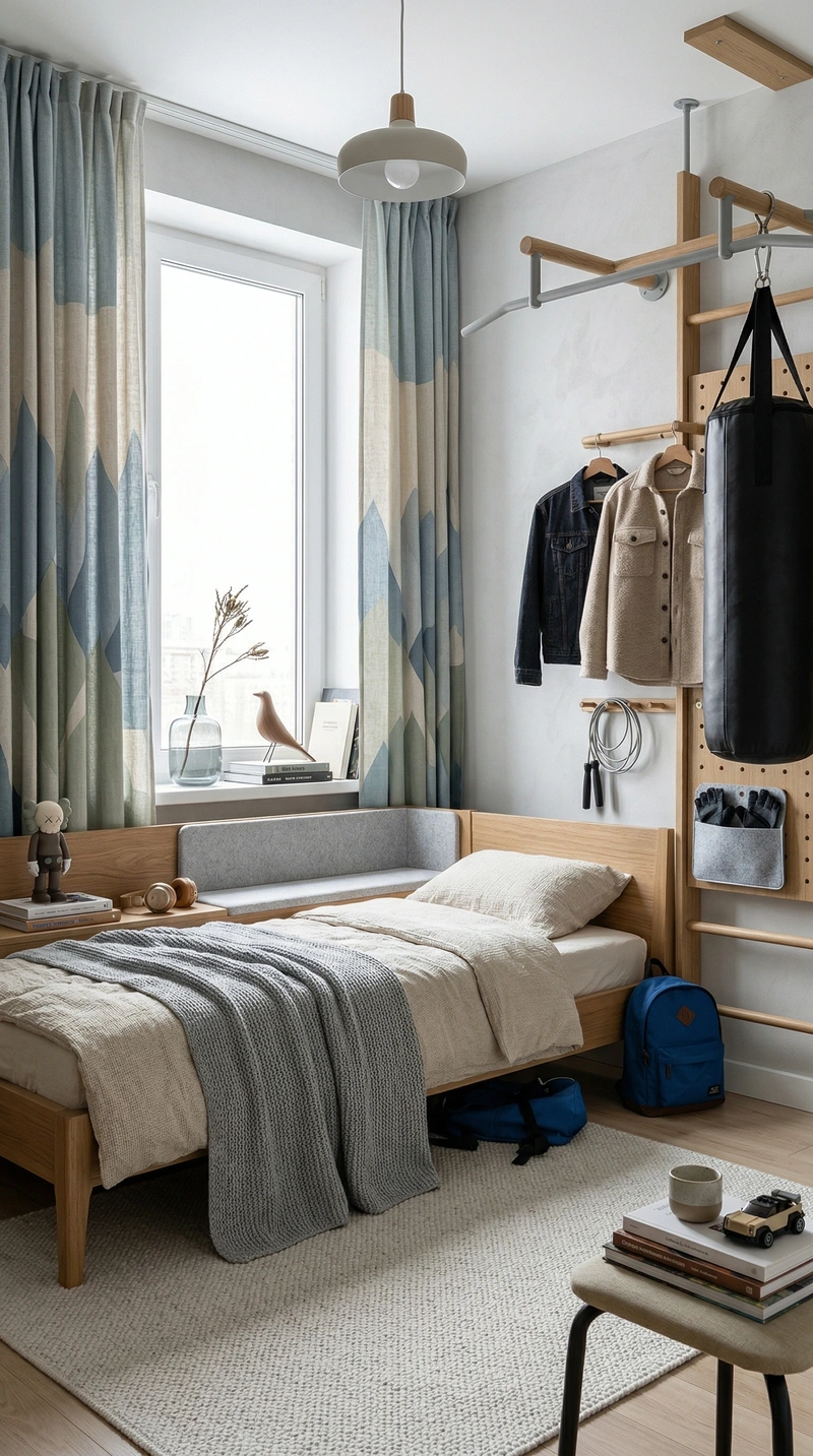 Дизайн детской в стиле Сканди — фото интерьера от нейросети RoomGPT