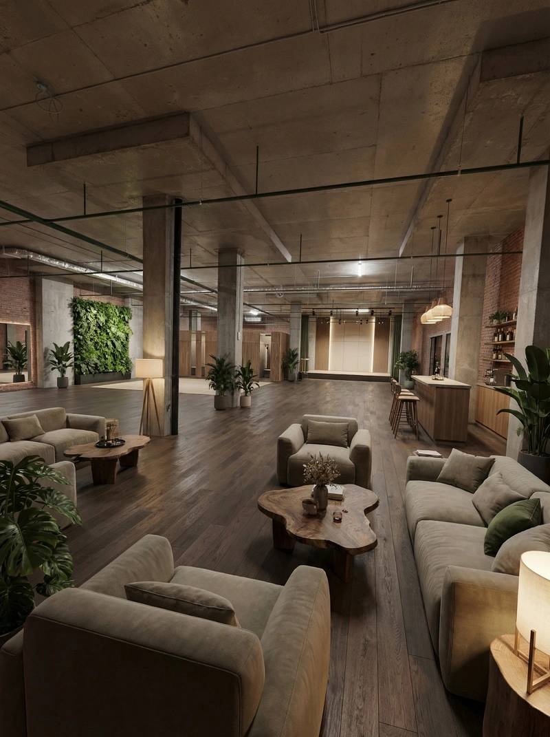 Дизайн интерьера в стиле Контемпорари — Гостиная от нейросети RoomGPT