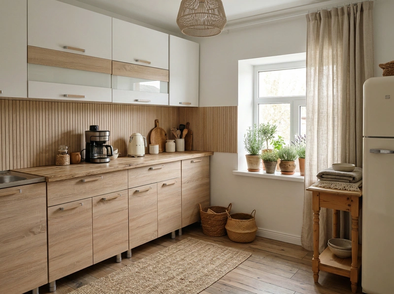 Дизайн кухни в стиле Хюгге — фото интерьера от нейросети RoomGPT